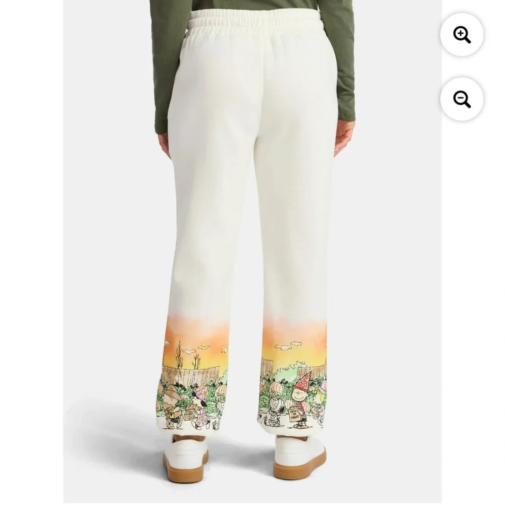Peanuts Women’s Winter White Graphic Jogger Pants XXL NWT